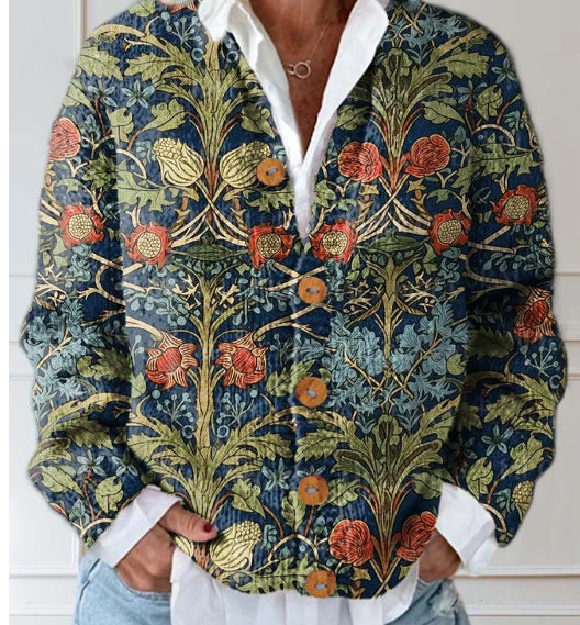 Chloe - Vintage Floral Cardigan Sweater